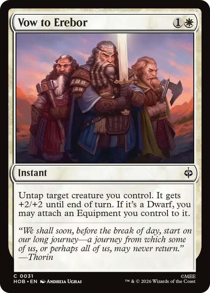 Vow to Erebor 31 card from The Hobbit