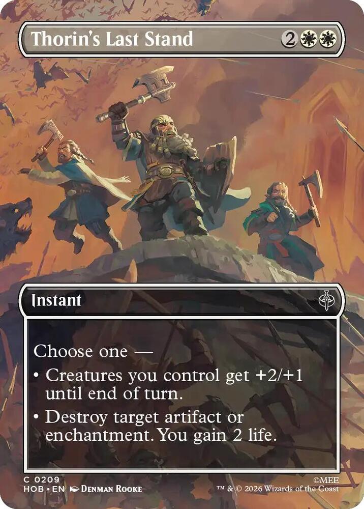 Thorin's Last Stand (Borderless) 209 card from The Hobbit