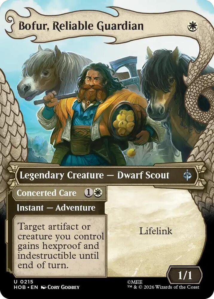 Bofur, Reliable Guardian (Showcase) 215 card from The Hobbit