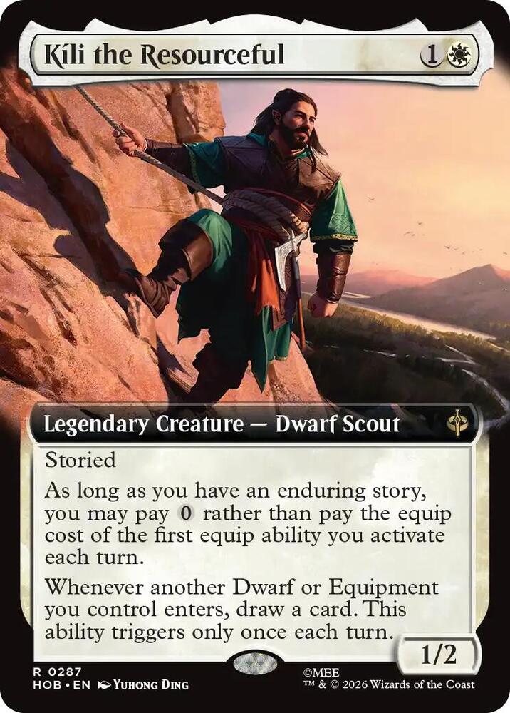 Kili the Resourceful (Extended Art) 287 card from The Hobbit