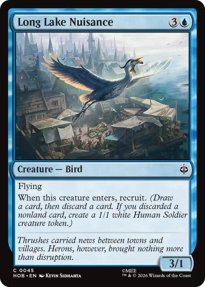 Long Lake Nuisance 45 card from The Hobbit