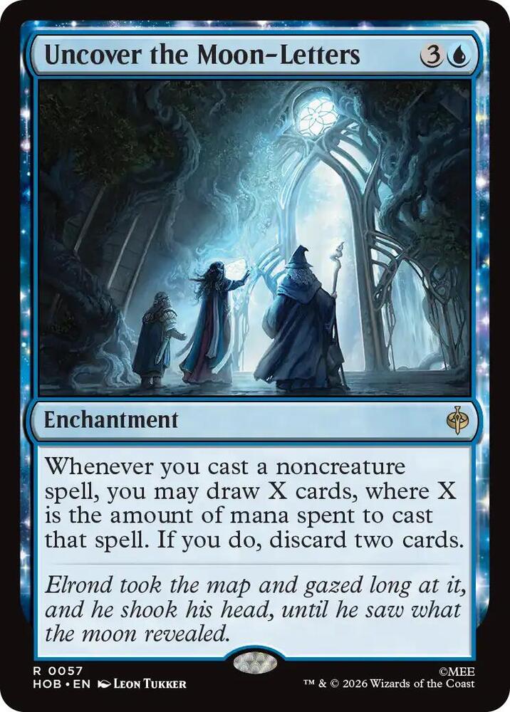 Uncover the Moon-Letters 57 card from The Hobbit