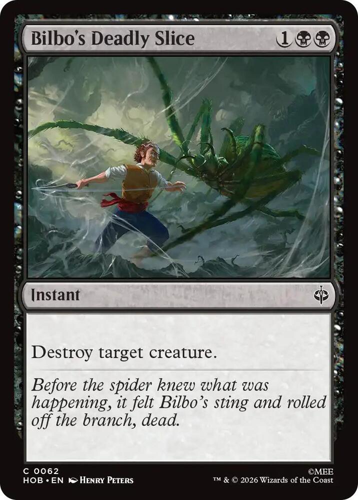 Bilbo's Deadly Slice 62 card from The Hobbit
