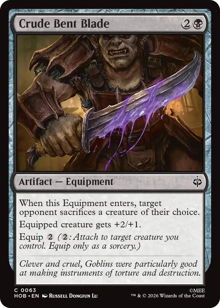 Crude Bent Blade 63 card from The Hobbit