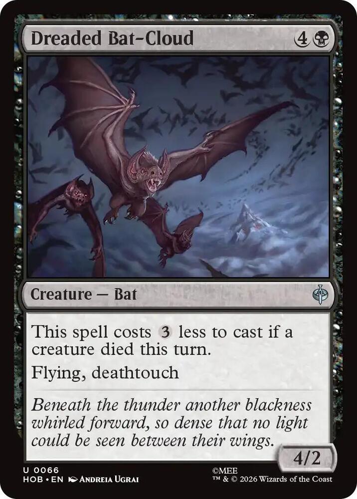 Dreaded Bat-Cloud 66 card from The Hobbit