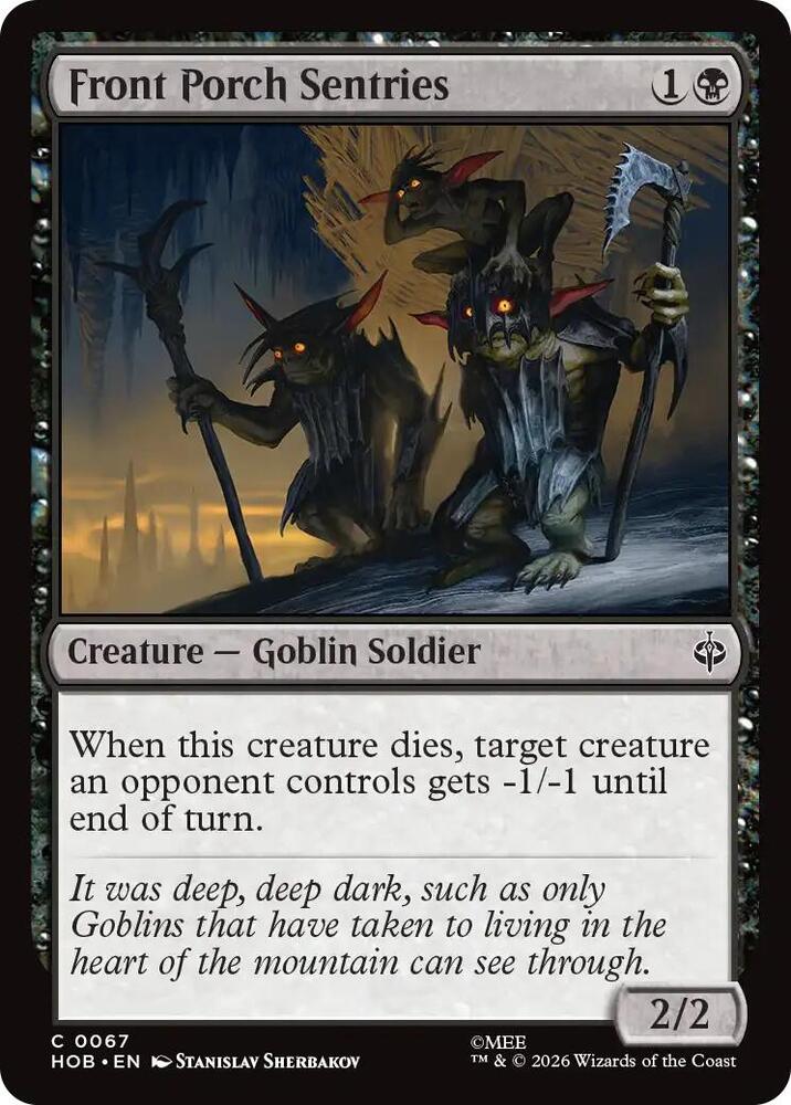 Front Porch Sentries 67 card from The Hobbit