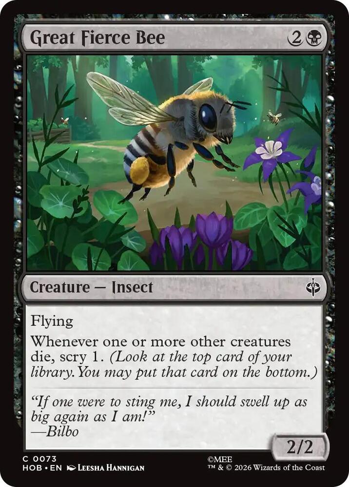 Great Fierce Bee 73 card from The Hobbit