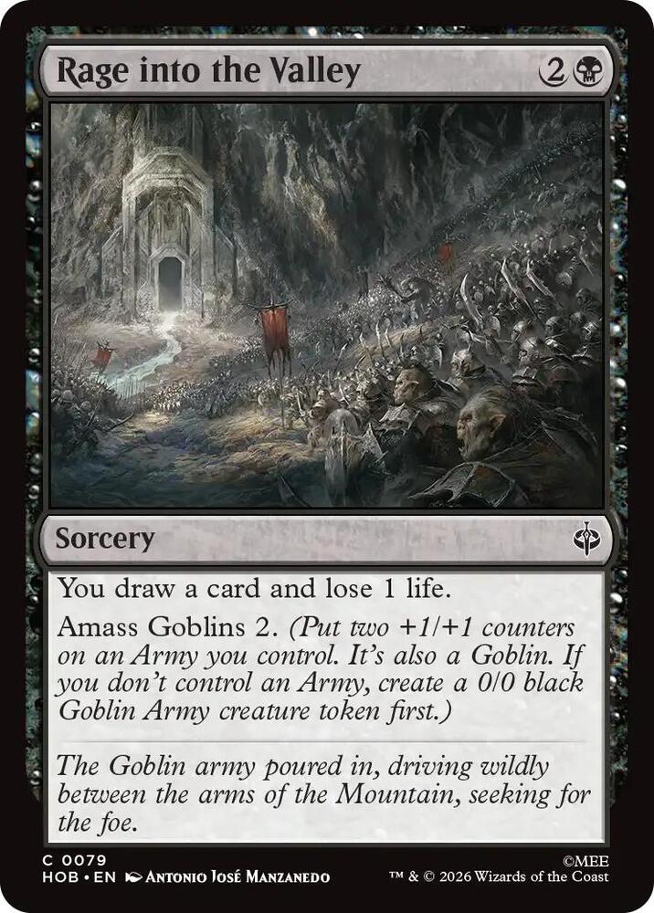 Rage into the Valley 79 card from The Hobbit