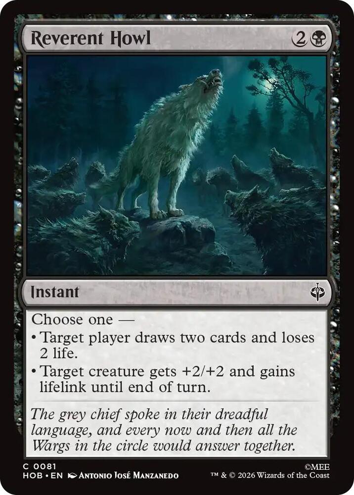Reverent Howl 81 card from The Hobbit