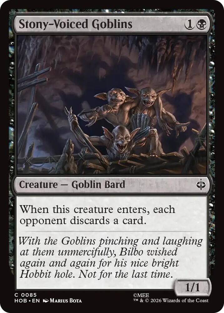 Stony-Voiced Goblins 85 card from The Hobbit