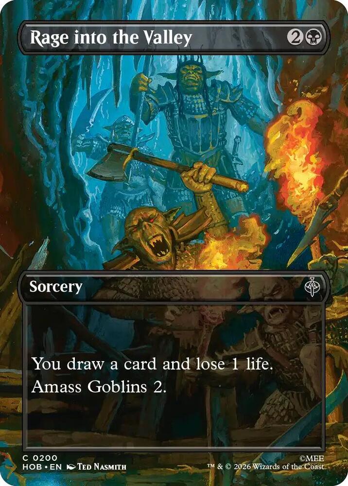 Rage into the Valley (Borderless) 200 card from The Hobbit
