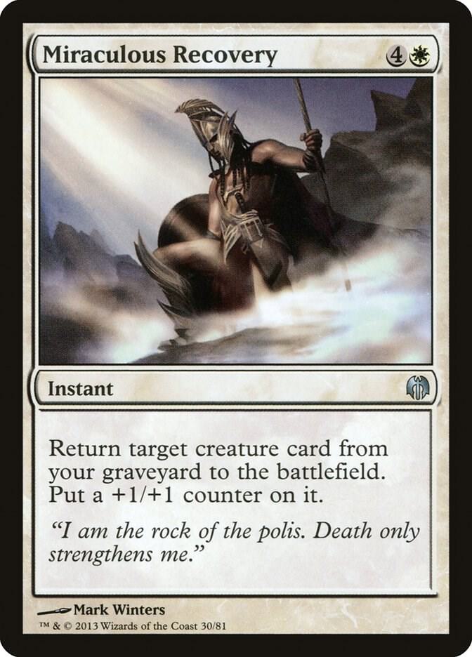Miraculous Recovery 30 card from Duel Decks: Heroes vs. Monsters