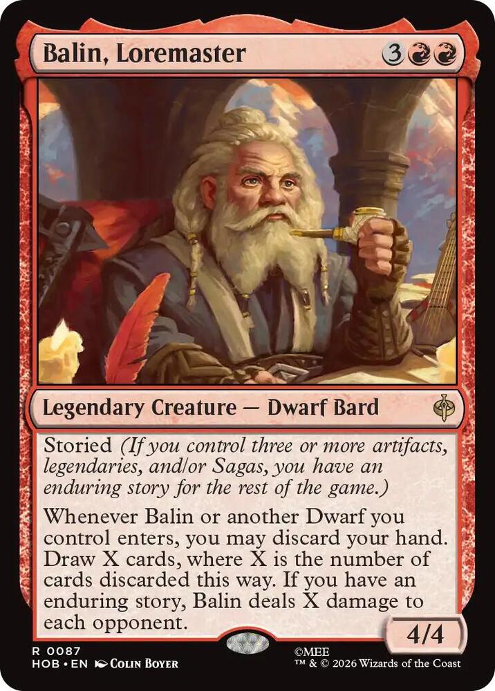 Balin, Tremaster 87 card from The Hobbit