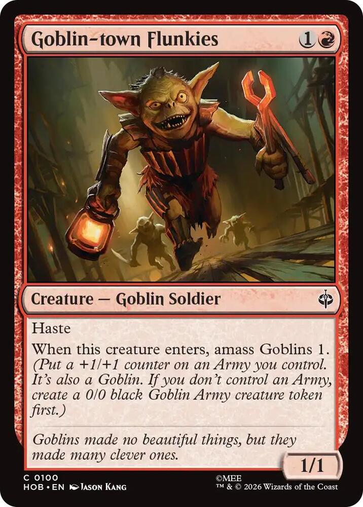 Goblin-town Flunkies 100 card from The Hobbit