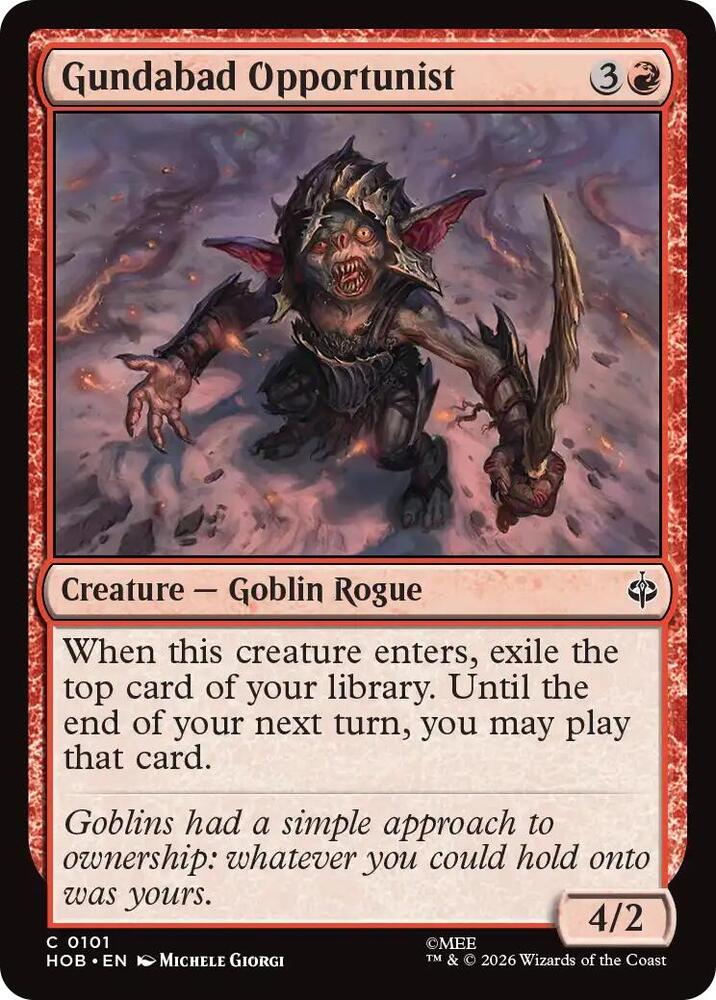 Gundabad Opportunist 101 card from The Hobbit
