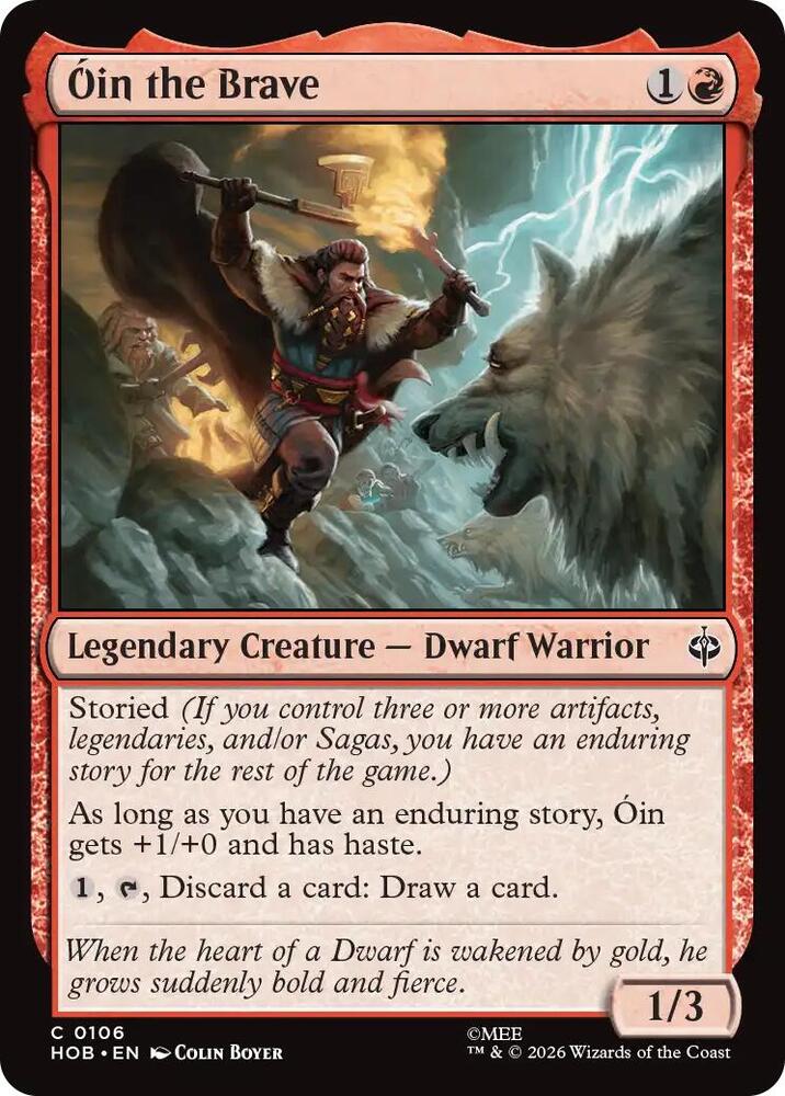 Oin the Brave 106 card from The Hobbit