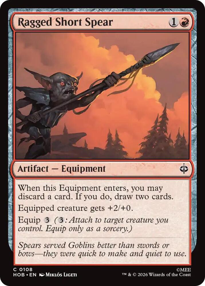 Ragged Short Spear 108 card from The Hobbit