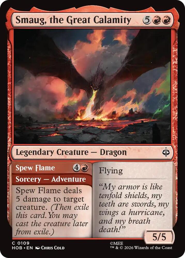 Smaug, the Great Calamity 109 card from The Hobbit