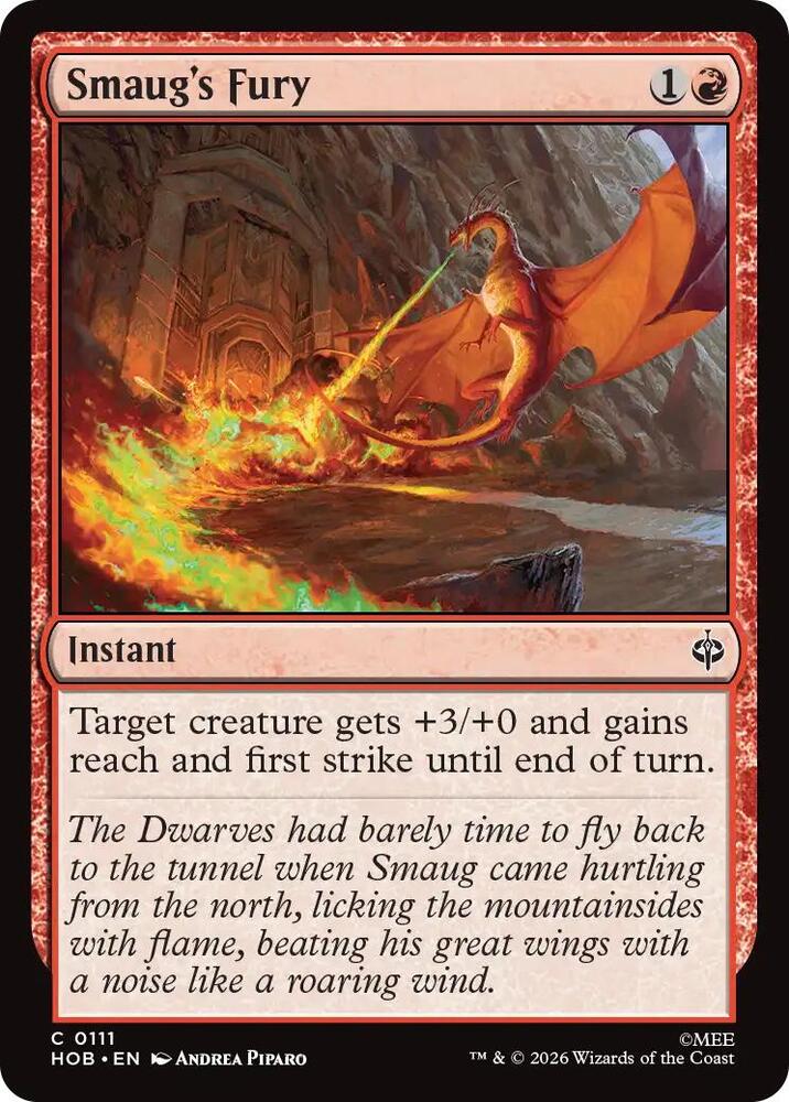 Smaug's Fury 111 card from The Hobbit