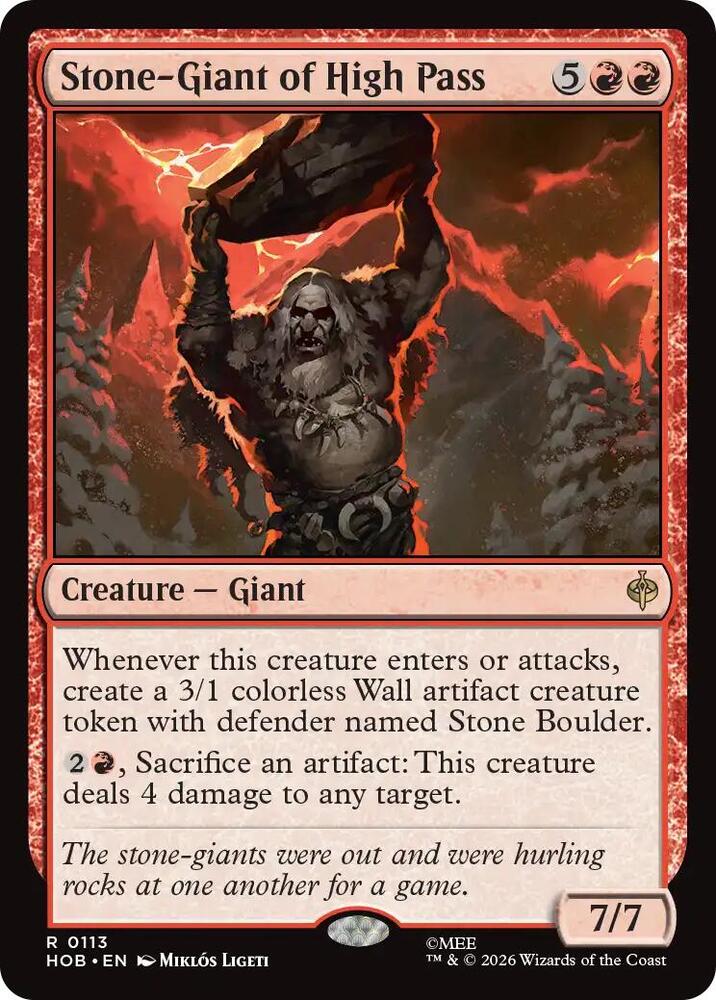 Stone-Giant of High Pass 113 card from The Hobbit