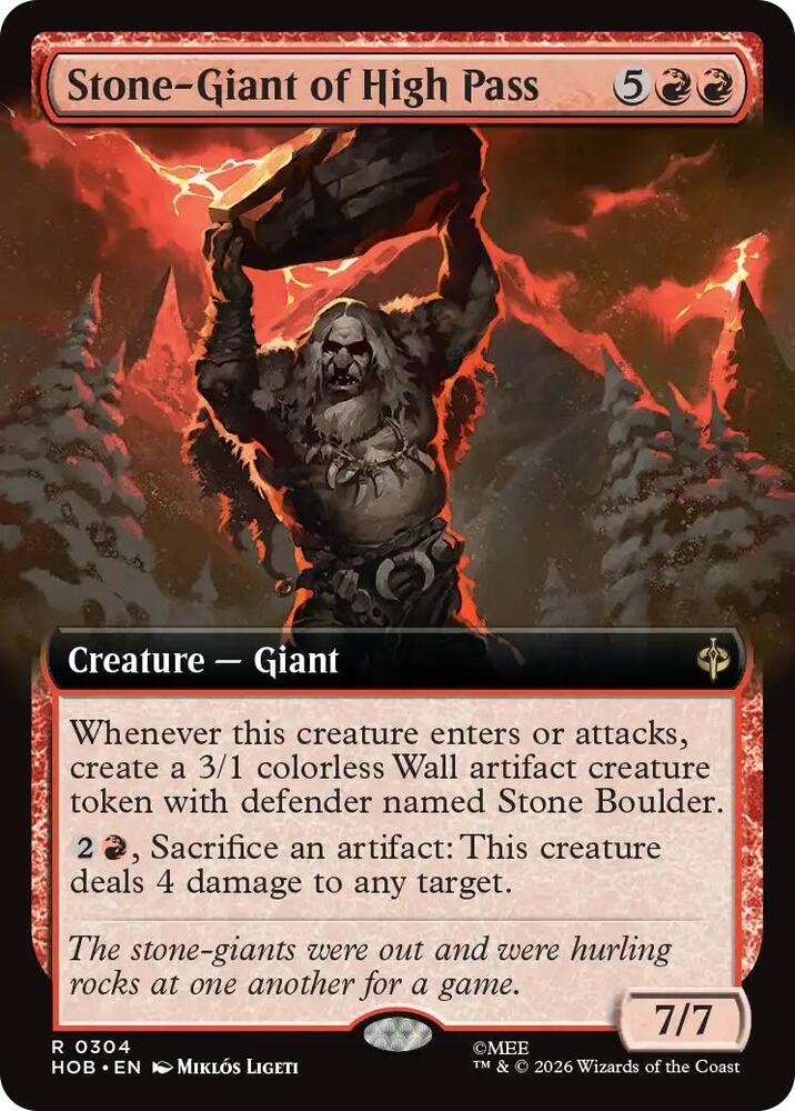 Stone-Giant of High Pass (Extended Art) 304 card from The Hobbit