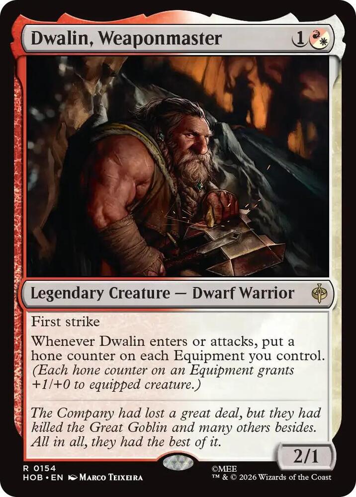 Dwalin, Weaponmaster 154 card from The Hobbit
