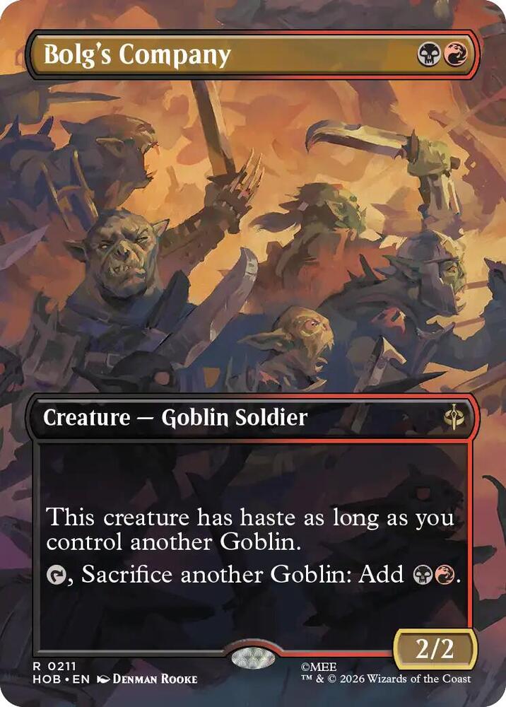 Bolg's Company (Borderless) 211 card from The Hobbit
