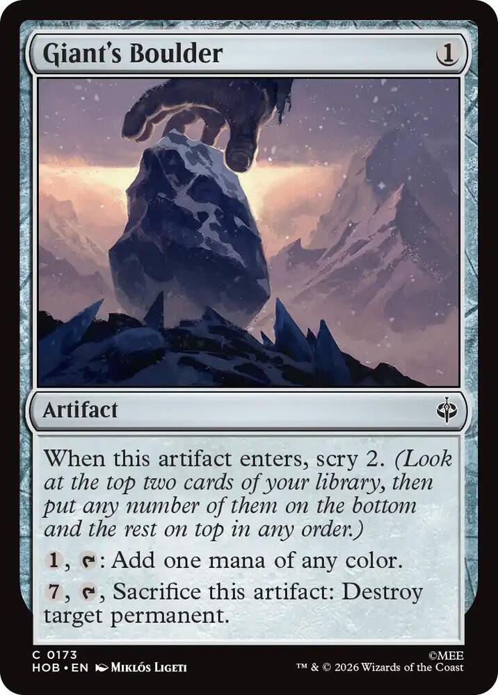 Giant's Boulder 173 card from The Hobbit