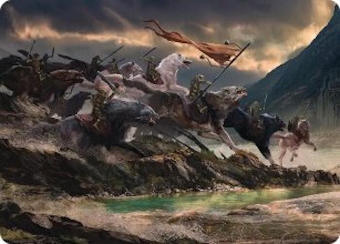 Tide of Fury and Disorder Art Card 53 card from Art Series: The Hobbit