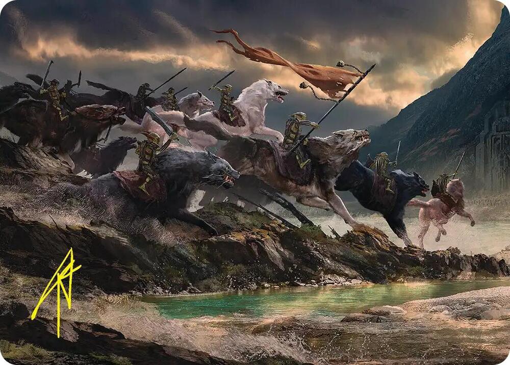 Tide of Fury and Disorder Art Card (Gold-Stamped Signature) 53 card from Art Series: The Hobbit