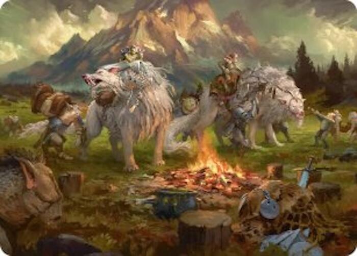 Mount Gundabad Mobilizes Art Card 54 card from Art Series: The Hobbit