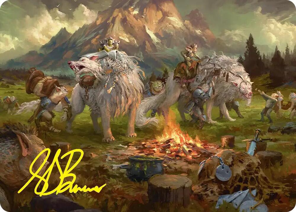 Mount Gundabad Mobilizes Art Card (Gold-Stamped Signature) 54 card from Art Series: The Hobbit