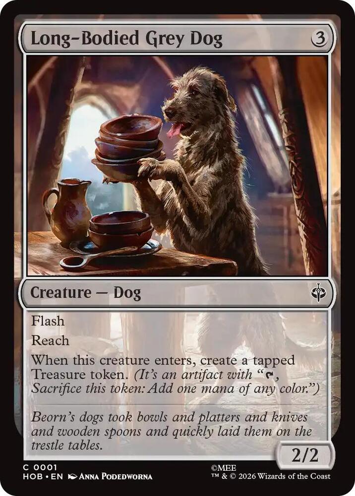 Long-Bodied Grey Dog 1 card from The Hobbit