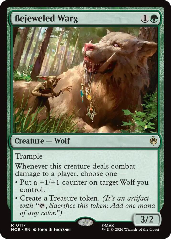 Bejeweled Warg 117 card from The Hobbit