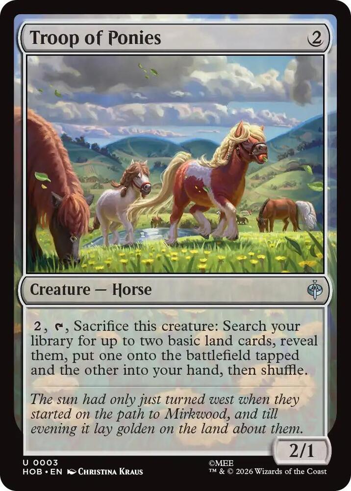 Troop of Ponies 3 card from The Hobbit
