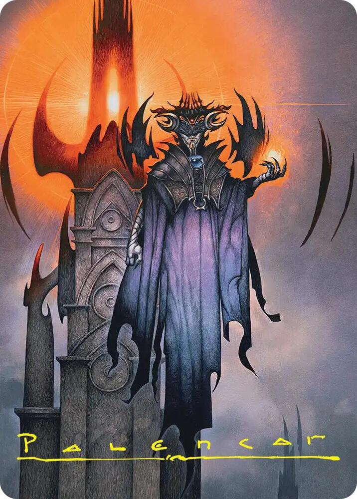 Sauron, the Lidless Eye Art Card (Gold-Stamped Signature) 36 card from Art Series: The Hobbit