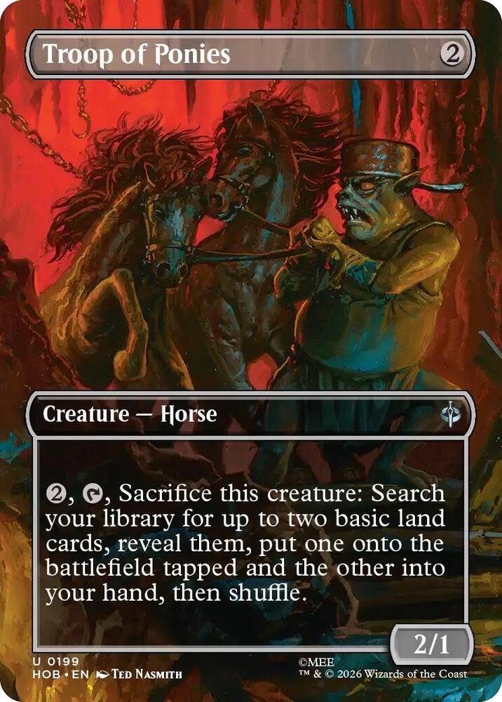 Troop of Ponies (Borderless) 199 card from The Hobbit