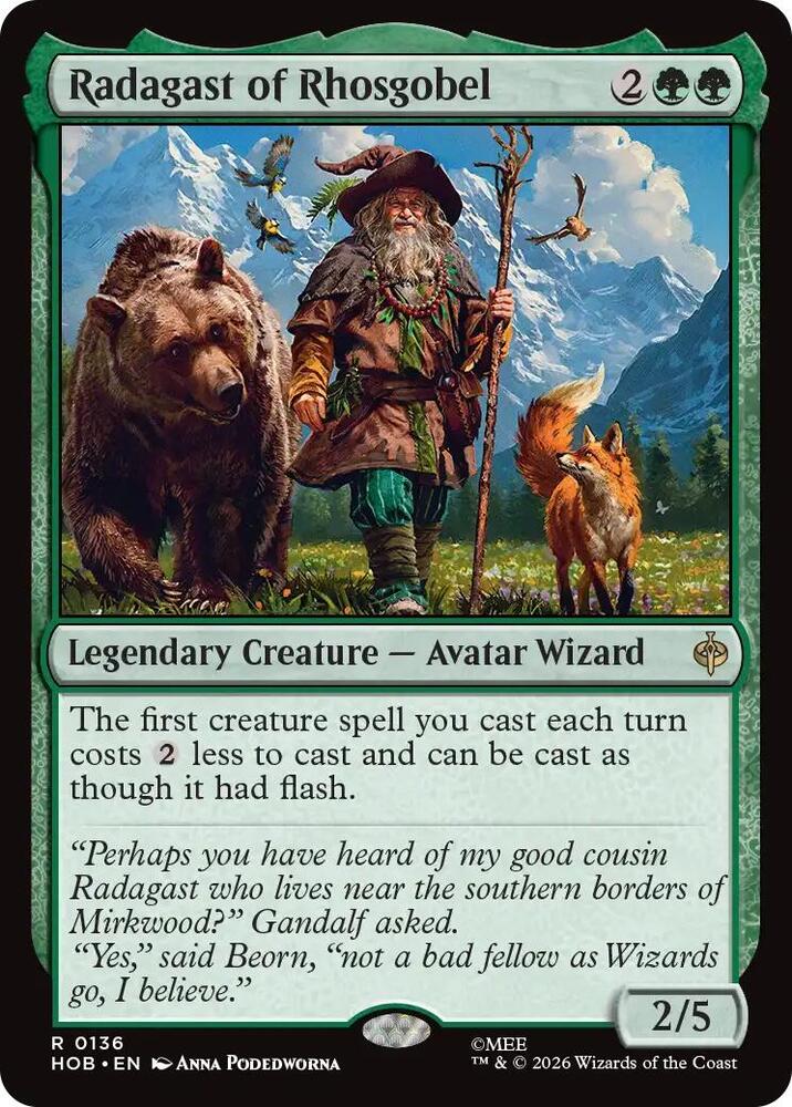 Radagast of Rhosgobel 136 card from The Hobbit