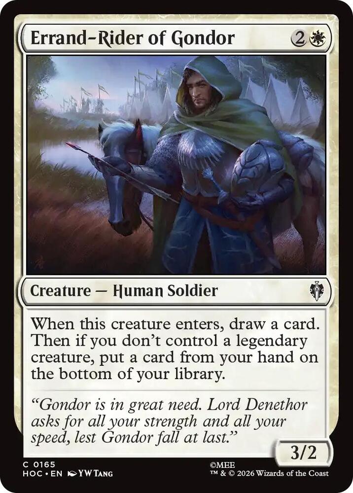 Errand-Rider of Gondor 165 card from The Hobbit: Eternal-Legal