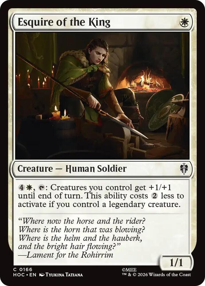 Esquire of the King 166 card from The Hobbit: Eternal-Legal