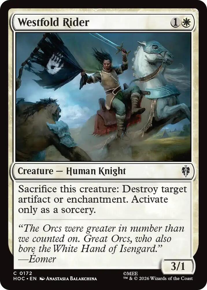 Westfold Rider 172 card from The Hobbit: Eternal-Legal