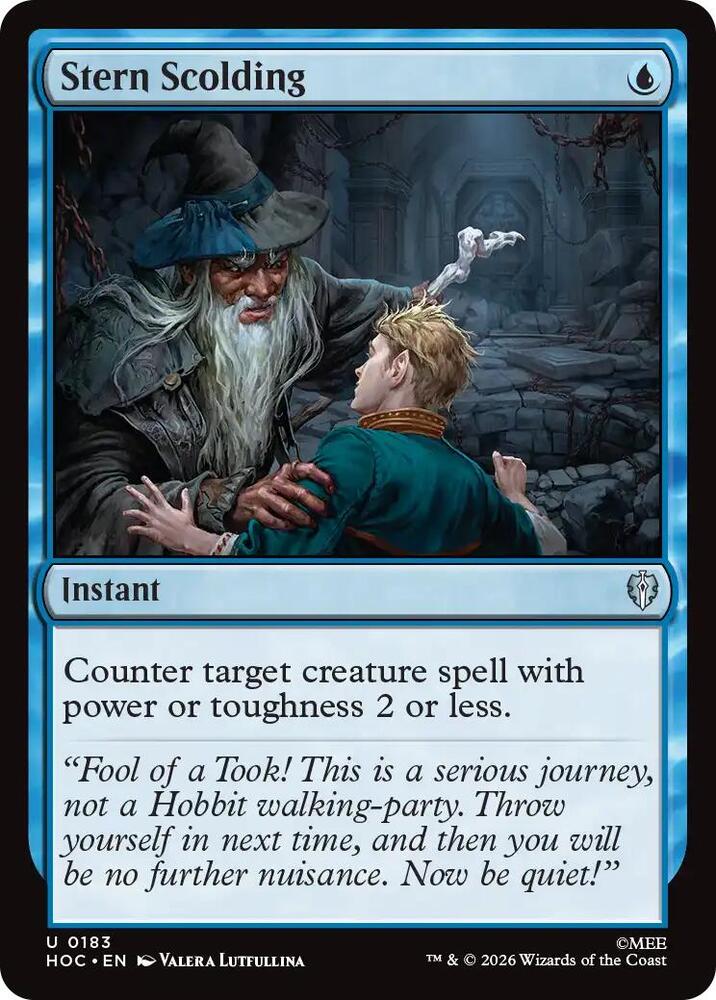 Stern Scolding 183 card from The Hobbit: Eternal-Legal