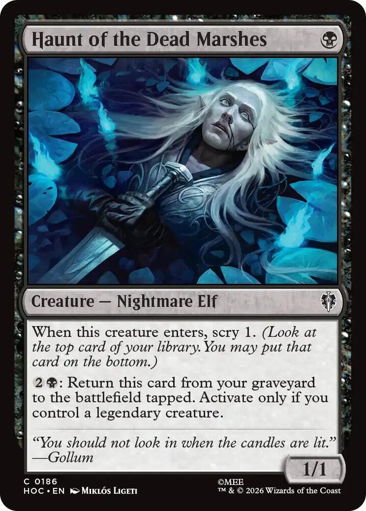 Haunt of the Dead Marshes 186 card from The Hobbit: Eternal-Legal