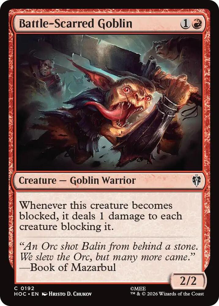 Battle-Scarred Goblin 192 card from The Hobbit: Eternal-Legal