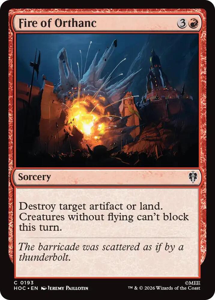 Fire of Orthanc 193 card from The Hobbit: Eternal-Legal