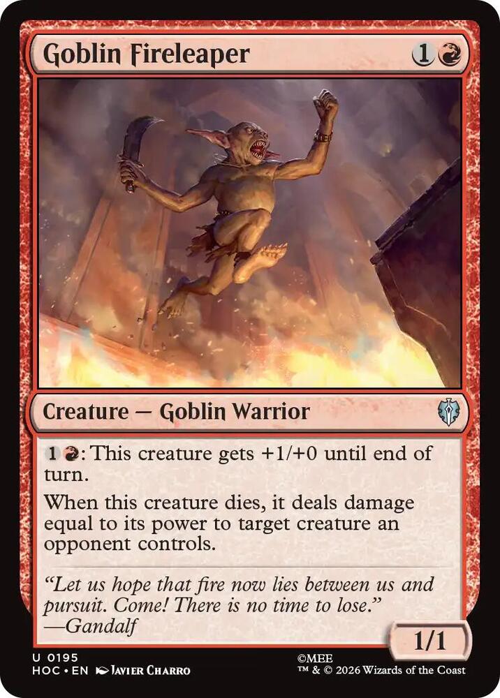 Goblin Fireleaper 195 card from The Hobbit: Eternal-Legal