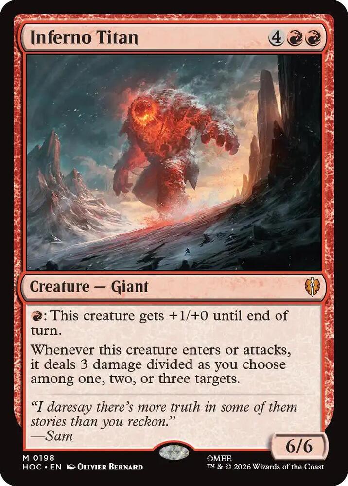 Inferno Titan 198 card from The Hobbit: Eternal-Legal