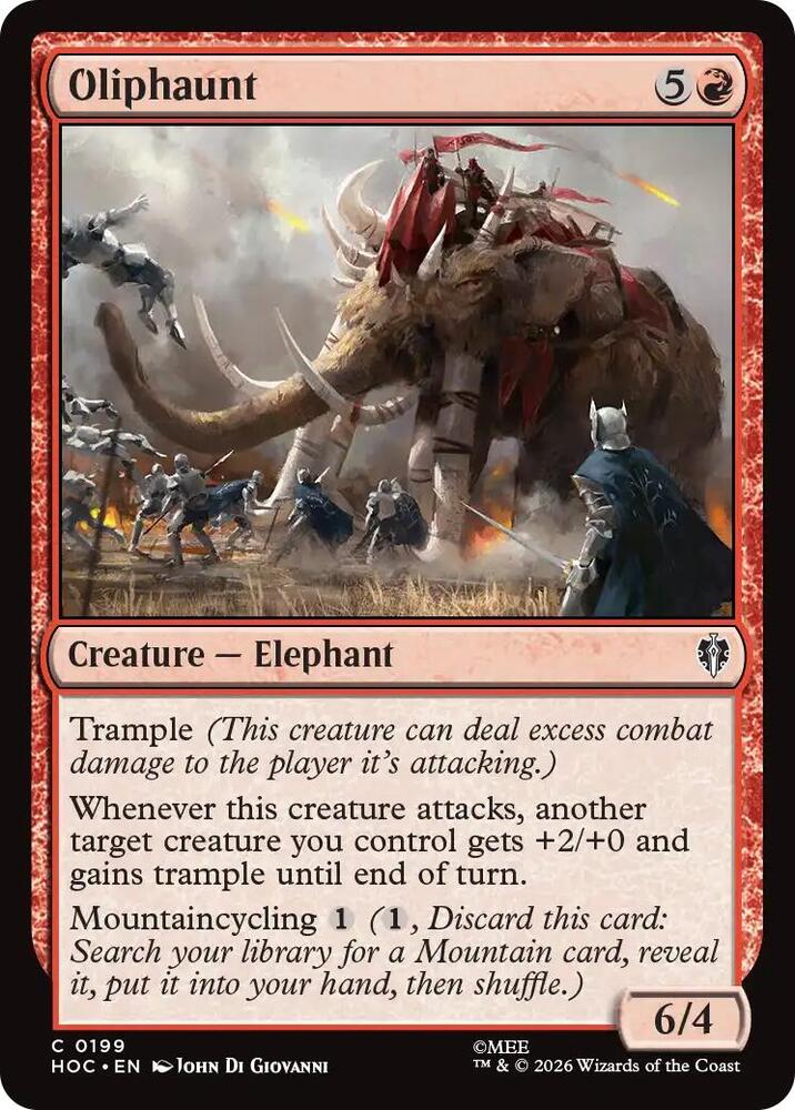 Oliphaunt 199 card from The Hobbit: Eternal-Legal