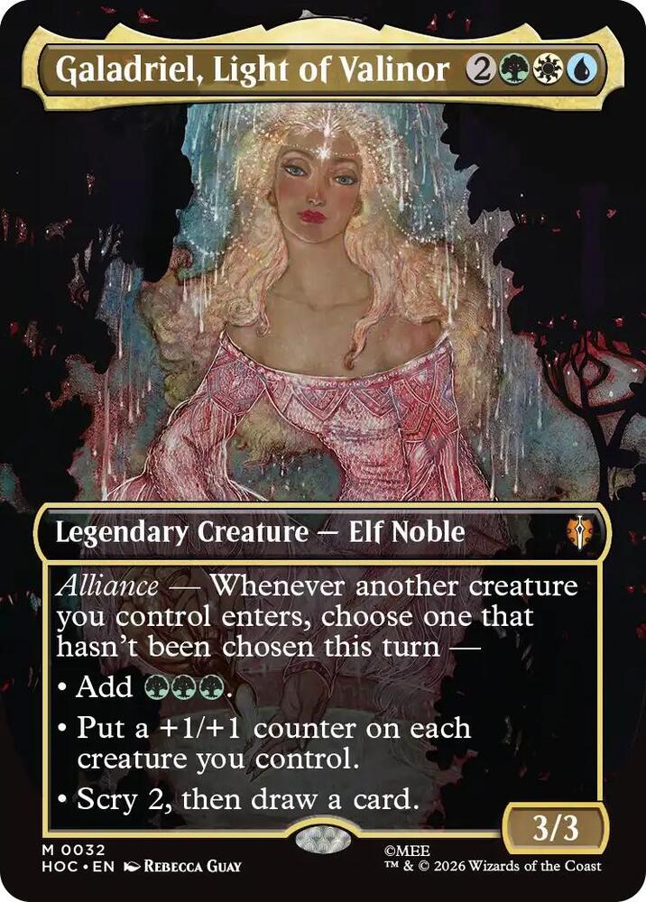 Galadriel, Light of Valinor (Borderless) 32 card from The Hobbit: Eternal-Legal