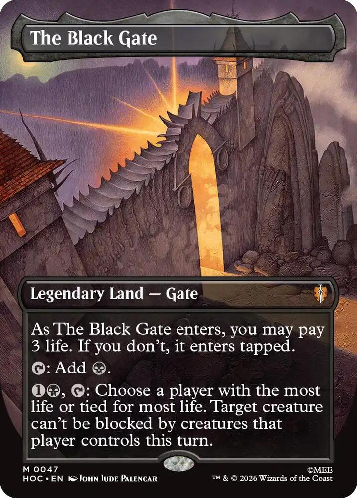 The Black Gate (Borderless) 47 card from The Hobbit: Eternal-Legal